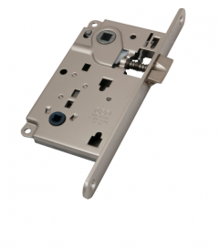 Замок AGB межкомнатный WC защёлка вверху (никель) B01013.50.06