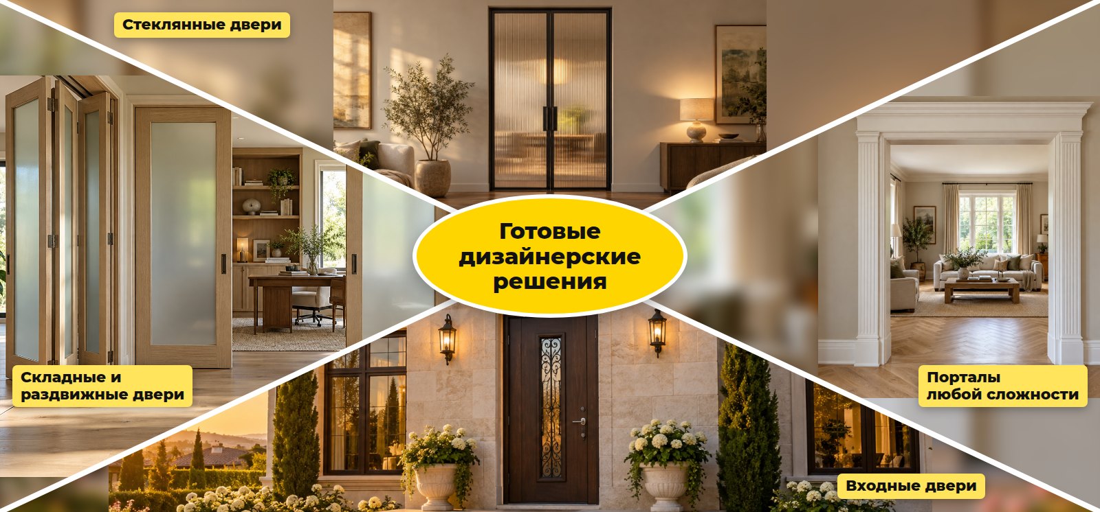 Готовые дизайнерские решения: порталы, складные и раздвижные двери