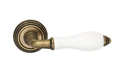 Дверная ручка ADDEN BAU PORCELLANA V214 AGED BRONZE
