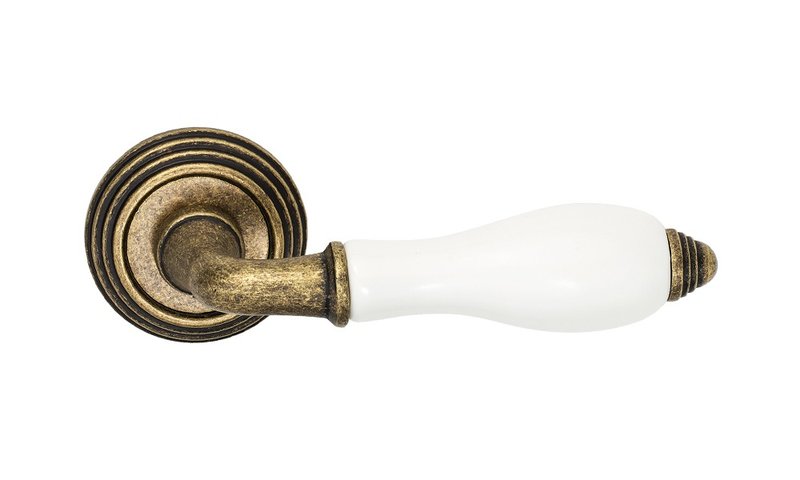 Дверная ручка ADDEN BAU PORCELLANA V214 AGED BRONZE