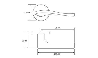 Дверная ручка ADDEN BAU LYRE S-489 GRAPHITE, фото 2