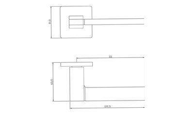 Дверная ручка ADDEN BAU COSMO S-533 GRAPHITE, фото 2