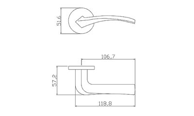 Дверная ручка ADDEN BAU WAVE S-488 NICKEL, фото 2