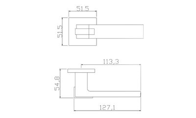 Дверная ручка ADDEN BAU VEST S-536 BLACK, фото 2