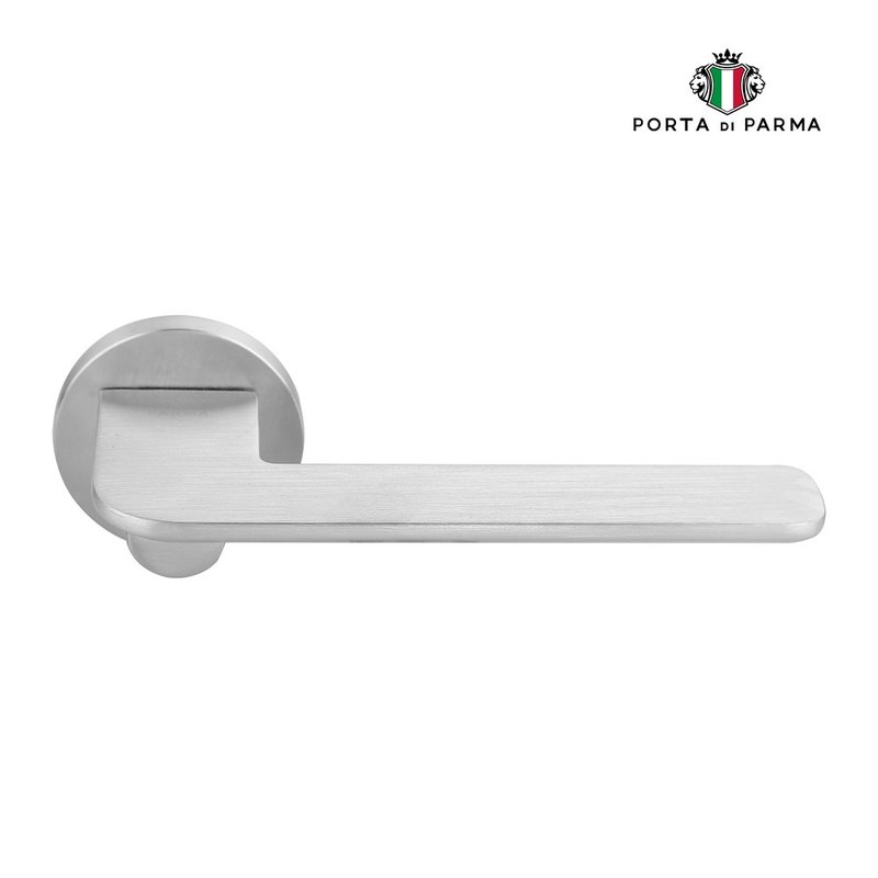 Дверная ручка на розетке PORTA DI PARMA Slim 103.02, матовый хром