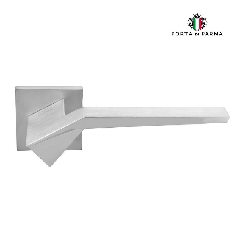 Дверная ручка на розетке PORTA DI PARMA Origami 205.02, матовый хром