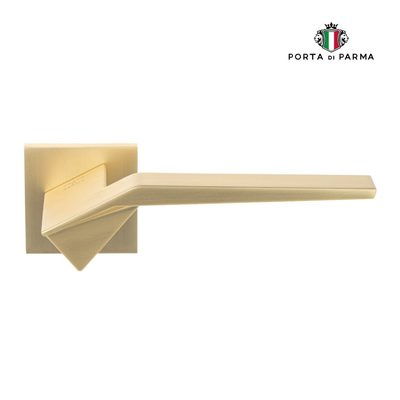 Дверная ручка на розетке PORTA DI PARMA Origami 205.07, матовое золото