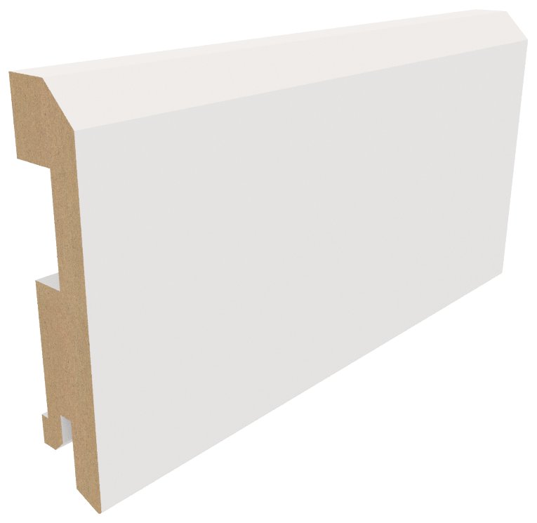 Плинтус плоский Винил 75×16×2070 белый
