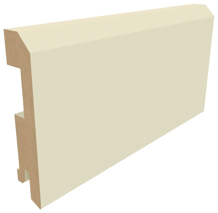 Плинтус плоский Винил 75×16×2070 ваниль