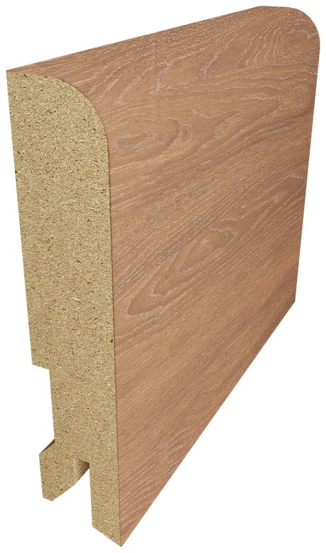 Плинтус напольный МДФ 80×16×2440 Дуб капучино