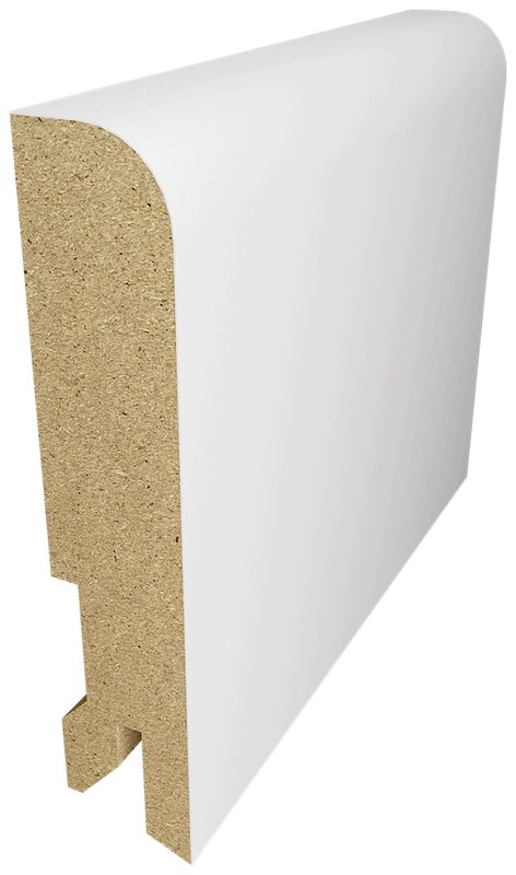 Плинтус напольный МДФ 80×16×2440 Вайт