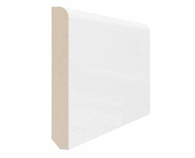 Плинтус 75×10×2070 экошпон Белый лёд