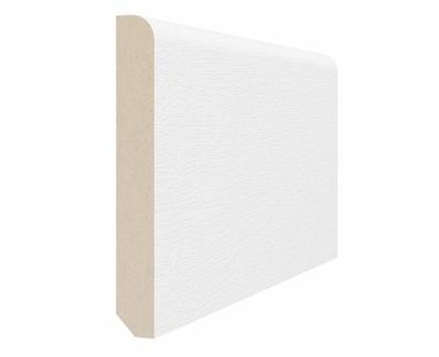 Плинтус 75×10×2070 экошпон Белый снежный