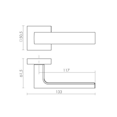 Ручка раздельная K.DM51.Straight (Straight DM) CP-8 хром, фото 3