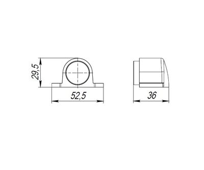 Упор дверной напольный DFIX/F52 (DS PF-52) CP-8 хром, фото 3