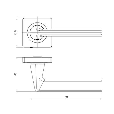 Ручка раздельная K.JK51.TREND (TREND JK) SSC-16 сатинированный хром, фото 3