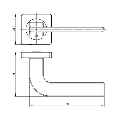Ручка раздельная K.JK51.SPLINE (SPLINE JK) SN/CP-3 матовый никель/хром, фото 3