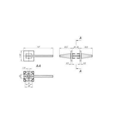 Ручка раздельная K.SL52.PRIME (PRIME SL) BL-24 черный, фото 3