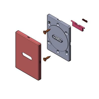 Накладка на сувальдный замок ESC.S-auto.RL/K.486 (ESC 486-S.auto RL) SSG сатинированное золото (1шт), фото 2