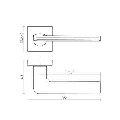 Ручка раздельная K.DM51.FLOW (FLOW DM) SSG-39 сатинированное золото, фото 3