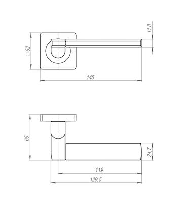Ручка раздельная K.JK51.LIFT (LIFT JK) SN/CP-3 матовый никель/хром, фото 3