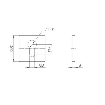 Накладка под цилиндр ET.K.ARC.Q52 (ET ARC) SN-3 мат.никель, фото 3