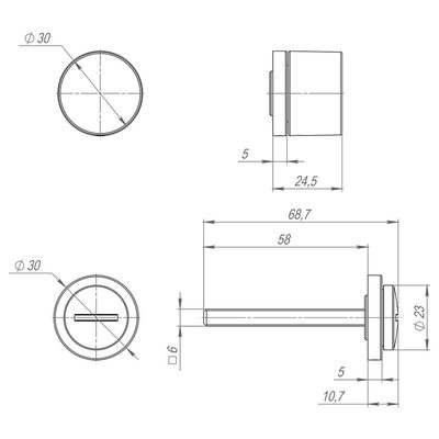 Ручка поворотная BK6.R.ART30 FSG-39 флорентийское золото, фото 3
