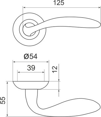 Ручка раздельная R.LD54.Virgo (Virgo LD57) AB/GP-7 бронза/золото, фото 3