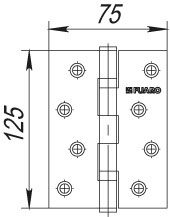 Петля универсальная IN5200U AB (2BB 125x75x2,5) бронза, фото 2