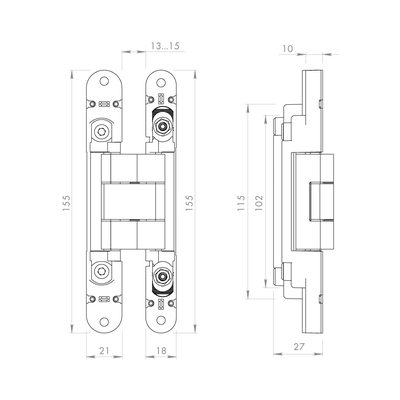 Петля скрытой установки U3D2400.VPG BL черный TECH, фото 3