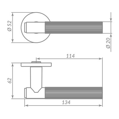 Ручка раздельная R.ARC.R52.FORM BL-24 черный, фото 2