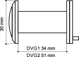 Глазок дверной противопожарный, оптика стекло DV-PRO 2/85-55/BR (DVG2) SN мат. никель, фото 3