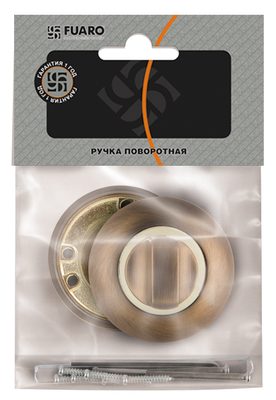 Ручка поворотная BK6.R.RM54 (BK6 RM) AB/GP-7 бронза/золото, фото 2