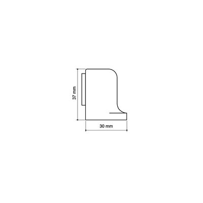 Упор Armadillo дверной напольный STOPPER/MZA003 (MDS-003ZA) магнитный SG-4 мат.золото, фото 3