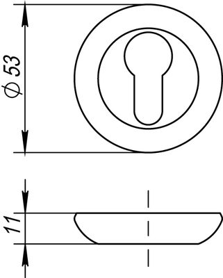 Накладка под цилиндр ET.R.RM54 (ET RM) AB/GP-7 бронза/золото, фото 3