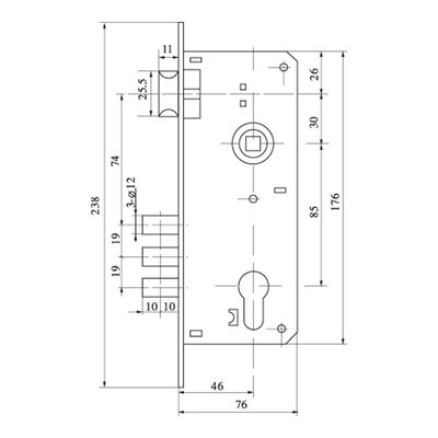 Замок цилиндровый с в комплекте с ручкой LOCKSET.9013 (SET F9011) SN/CP мат.никель, фото 3