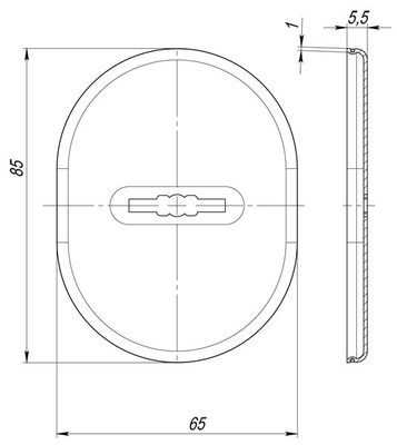 Накладка на сувальдный замок ESC.S.SF/OV.475 (ESC 475) AB зелёная бронза, фото 3