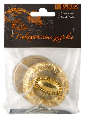 Ручка поворотная BK6.R.SM58 (BK6 SM) GOLD-24 золото24К, фото 2