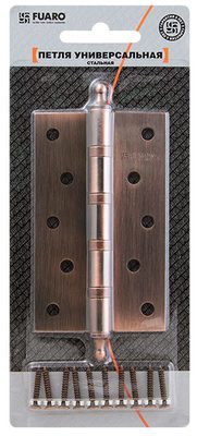 Петля универсальная IN5400UA-BL SB (4BB/A/BL 125x75x2,5) мат. золото БЛИСТЕР, фото 2
