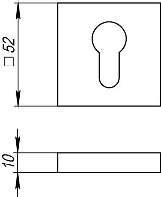 Накладка под цилиндр ET.K.DM51 (ET DM) CP-8 хром, фото 3