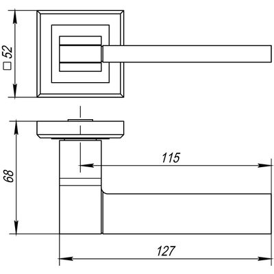 Ручка раздельная K.QL52.TECH (TECH QL) SN/CP-3 матовый никель/хром, фото 3