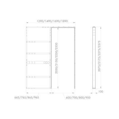 Пенал для скрытой раздвижной системы SLD.Comfort-PENAL caseta 900/2300, фото 3