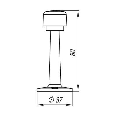 Упор дверной настенный DFIX/W80 (DS PW-80) GP-5 золото, фото 3
