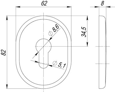 Декоративная накладка Armadillo на цилиндр ET-DEC (ATC Protector 1) GP-2 Золото, фото 2