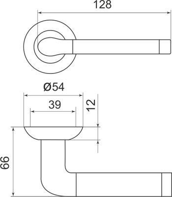 Ручка раздельная R.LD54.Stella (Stella LD28) SN/CP-3 матовый никель/хром, фото 3