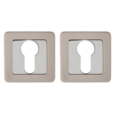 Накладка под цилиндр ET.K.QR52 (ET QR) SN/CP-3 матовый никель/хром