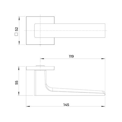 Ручка раздельная K.JS51.BOND BL-24 черный, фото 3