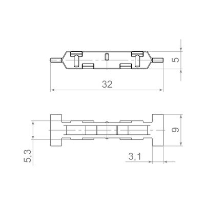 Крепеж для профиля крышки SLD.Scope 9/5/30 bracket (60 pcs), фото 3