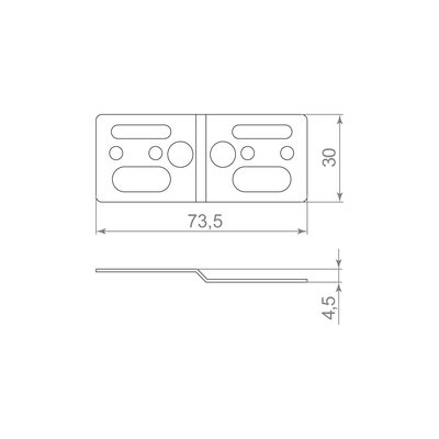 Комплект пластина крепежная с винтами SWD.Scope 75/30/5 plate with screws, фото 3