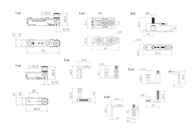 Комплект для телескопического открывания SLD.Scope.SET5.telescope/80, фото 3